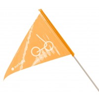 Oranžs velosipēda karogs