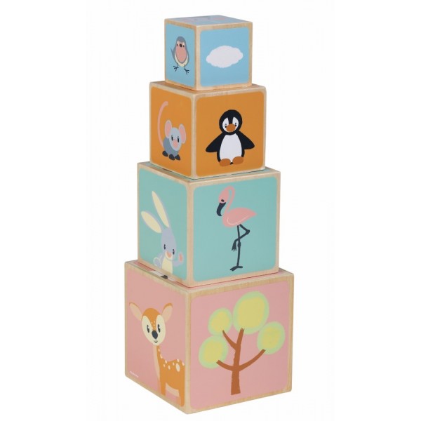 Augstas šķirošanas koka klucīšu komplekts, 8 gabali, 36 cm--bebis.lv