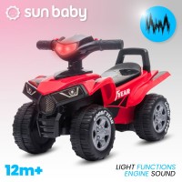 Bērnu ratiņi Quad Good Year, sarkani, viena gada vecumam