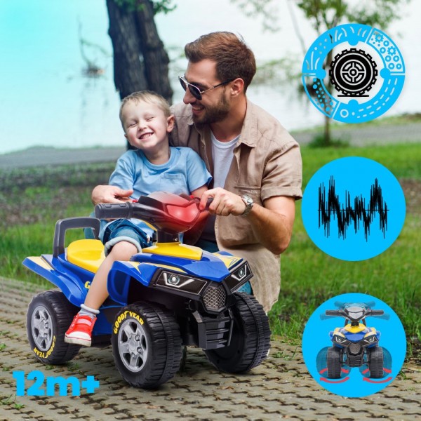 Stumjamā mašīna Quad Good Year blue--bebis.lv