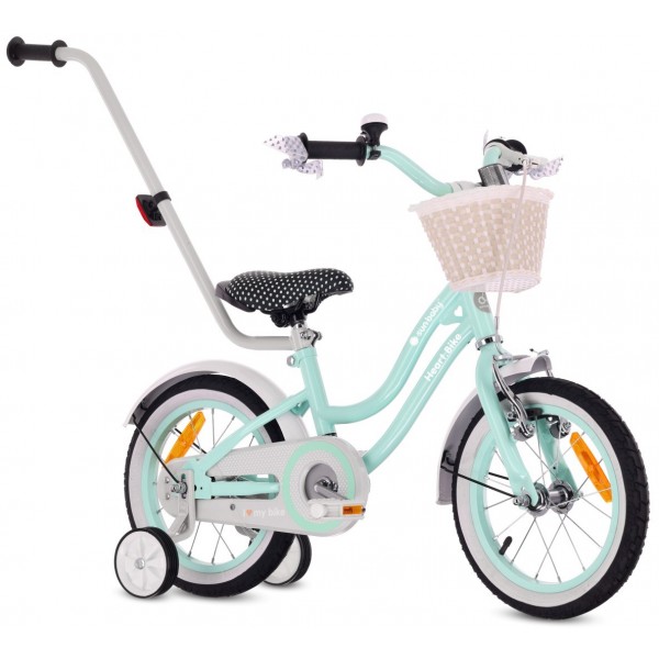 14 collu Heart velosipēds - mint krāsā--bebis.lv