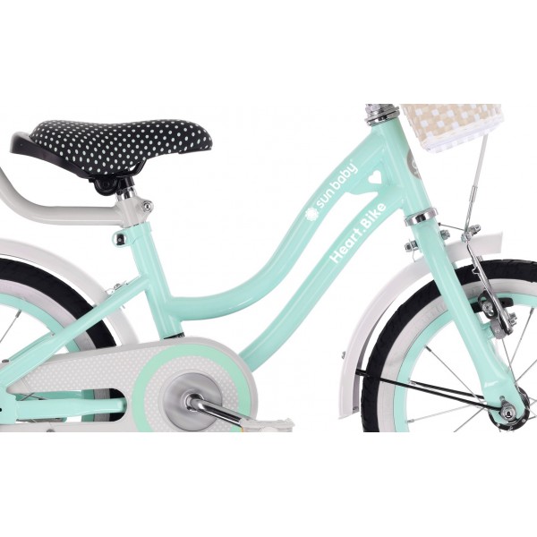 14 collu Heart velosipēds - mint krāsā--bebis.lv