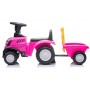 Braucamais stūmējtraktors ar piekabi New Holland rozā krāsā--bebis.lv