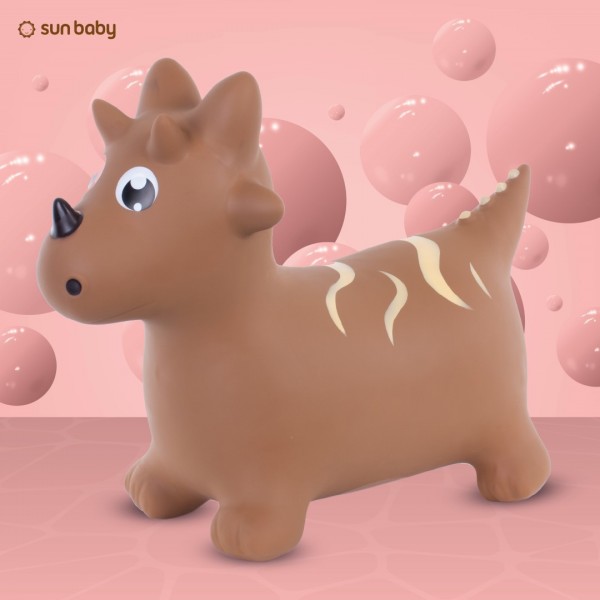 DINO bērnu gumijas džemperis 59 cm brūns lēkšanai ar pumpīti--bebis.lv