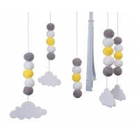 Bērnu gultiņas karuselis ar mūzikas kastīti - POMPOMS un MĀKOŅI